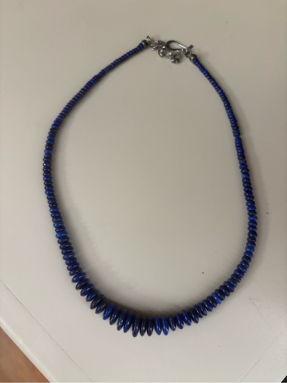 Jay King DTR 925 Lapis Lazuli Rondelle Necklace 17–20” Sterling - Picture 3 of 11